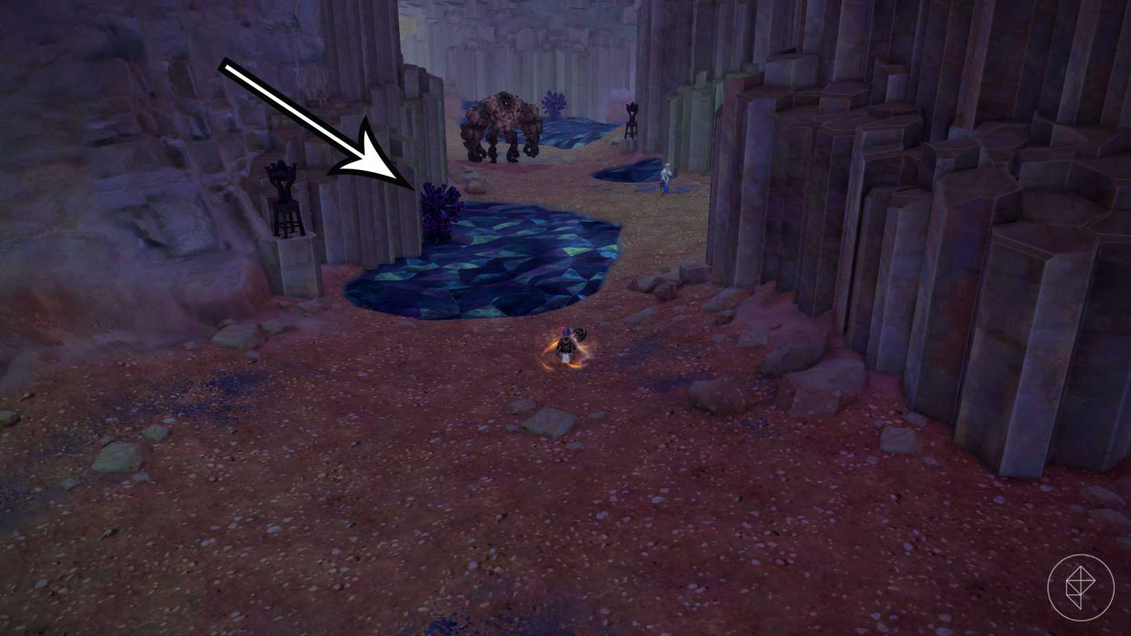 A Final Fantasy XIV image showing the rocks playes need to activate during the new Variant Dungeon