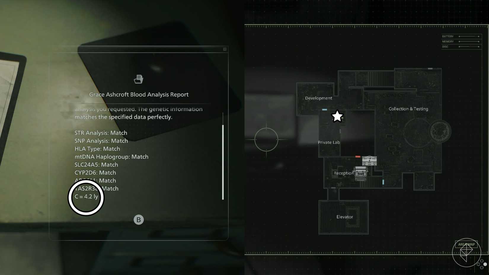 The Grace Ashcroft Blood Report file found in Resident Evil Requiem.