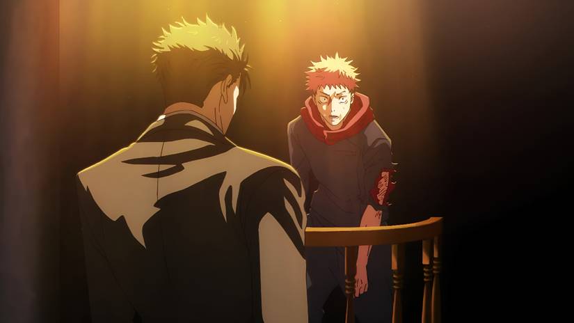 Higuruma faces Yuji inside his courtroom-styled domain in Jujutsu Kaisen