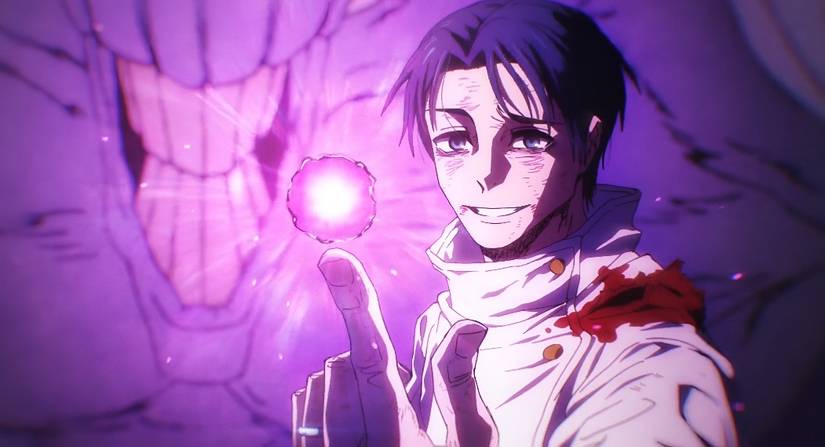 Yuta Okkotsu grins before wielding cursed energy in Jujutsu Kaisen
