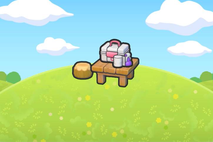 A first aid kit on a table in Pokopia.