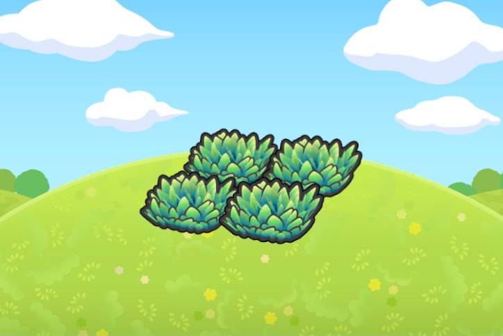 A patch of 4 squares of grass in Pokopia.