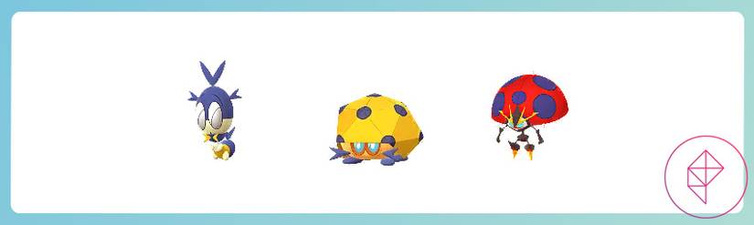 Blipbug, Dottler and Orbeetle as seen in Pokémon Go