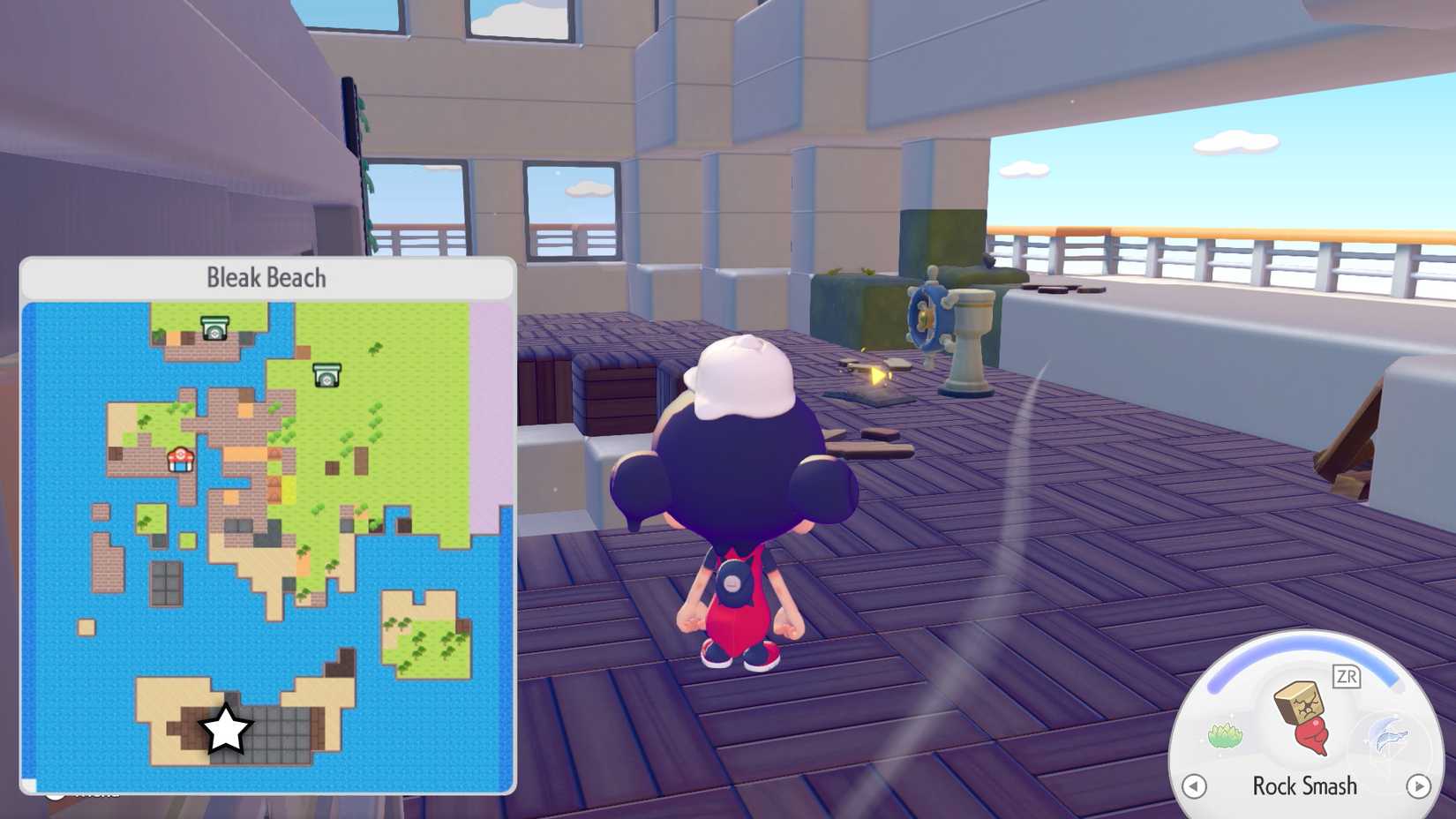 A Ditto approaches a book in front of a ship steering wheel.