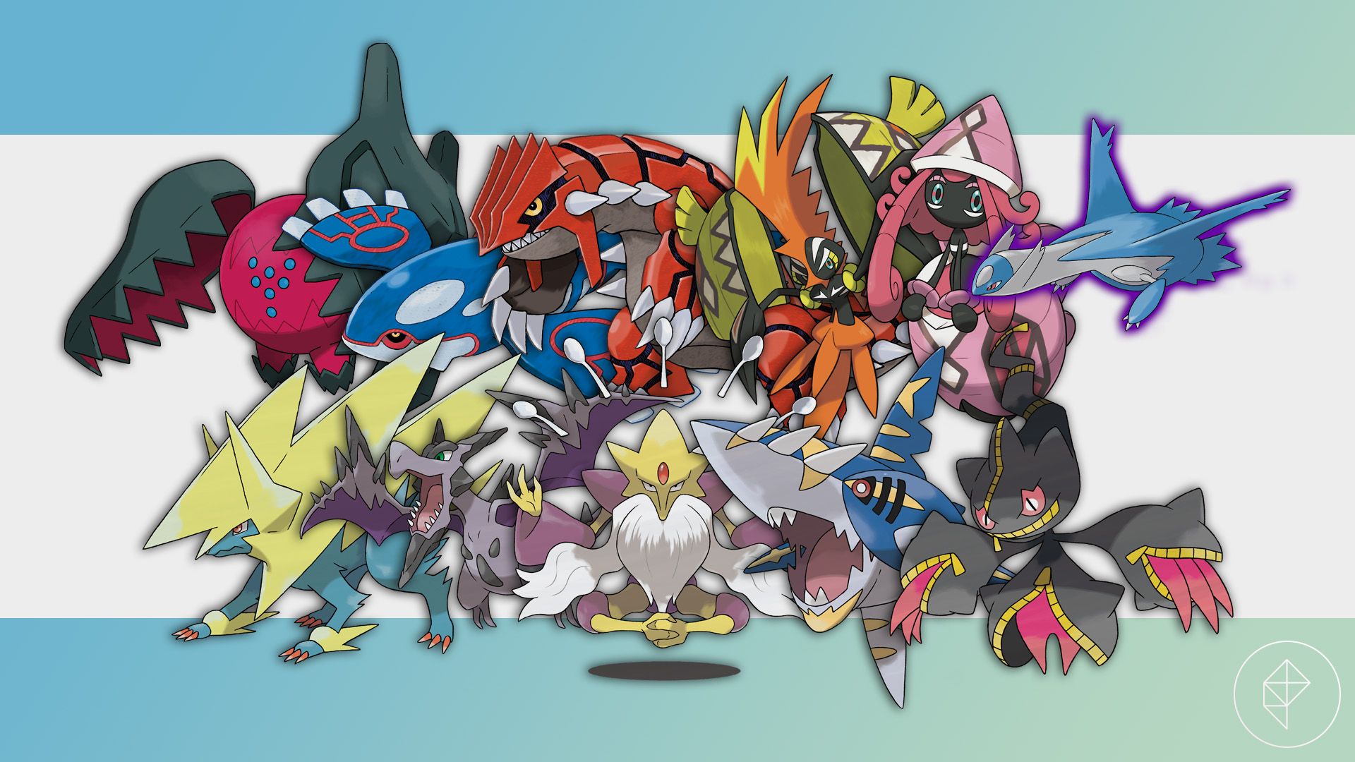 Regidrago, Kyogre, Groudon, Tapu Koko, Tapu Lele, Latios, Mega Manectric, Mega Aerodactyl, Mega Alakazam, Mega Sharpedo, and Mega Banette