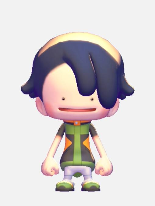 A Ditto dressed up as Brock in Pokopia.