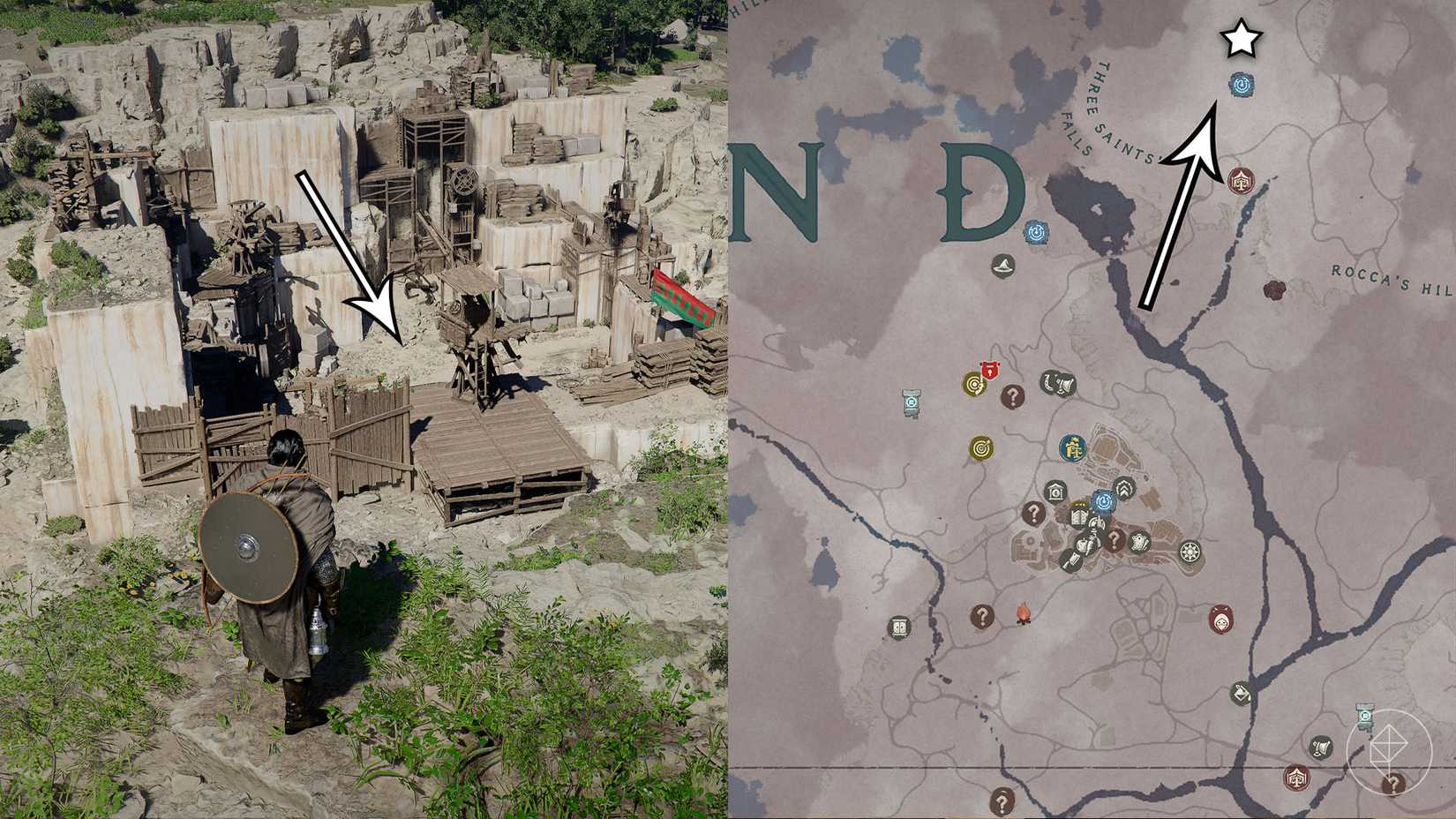 The location of the Karin Quarry in Crimson Desert.