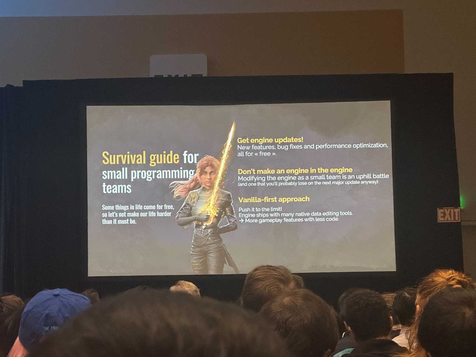 A Powerpoint slide explains how Clair Obscur: Expedition 33 was programmed.