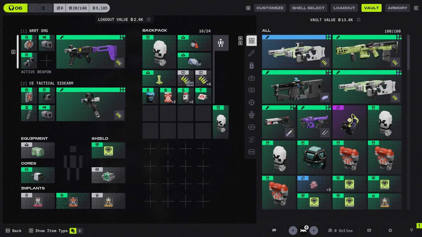 Marathon's vault stash is too small and too cumbersome
