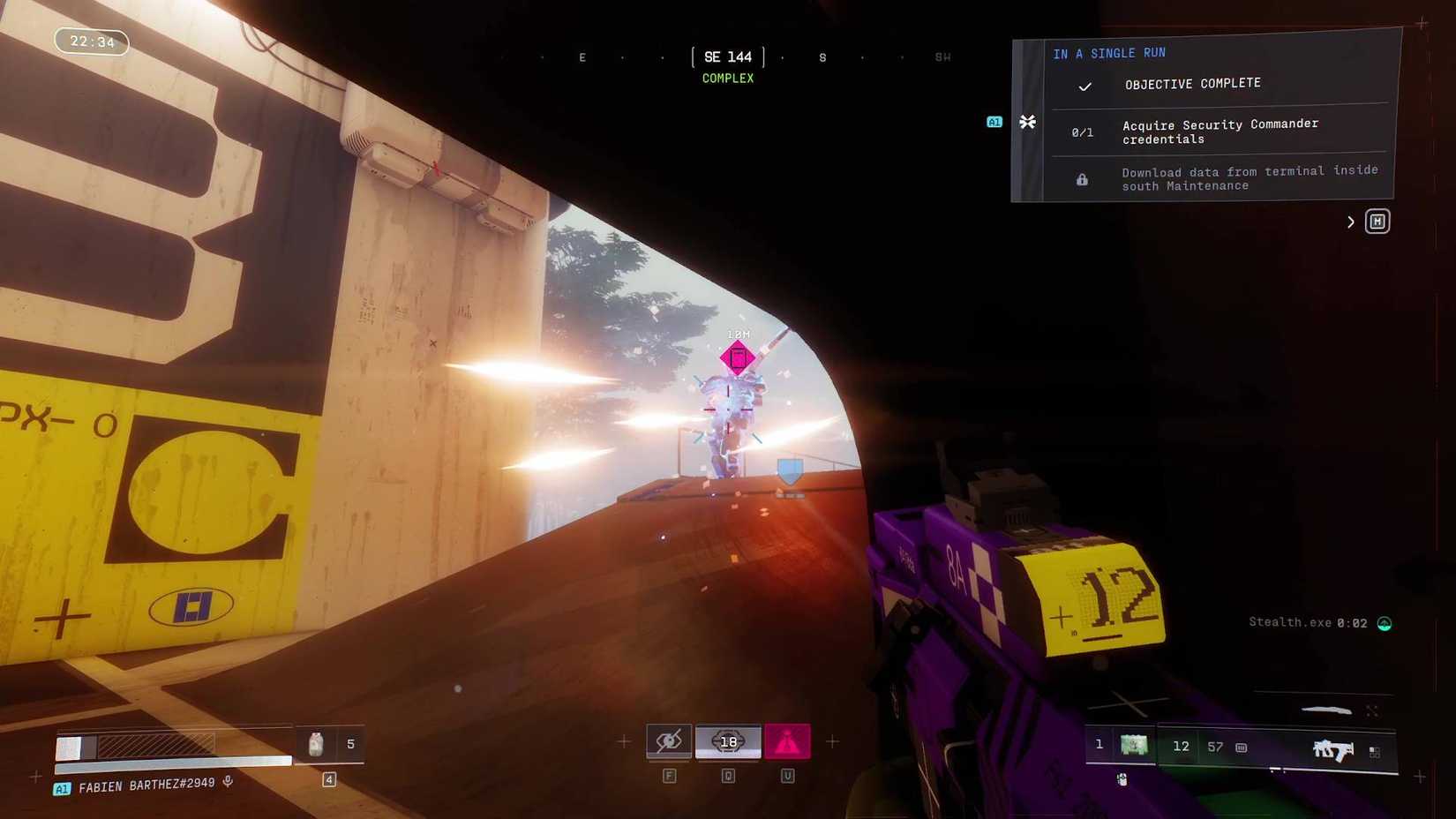 The player in Marathon shooting at the Security Commander.