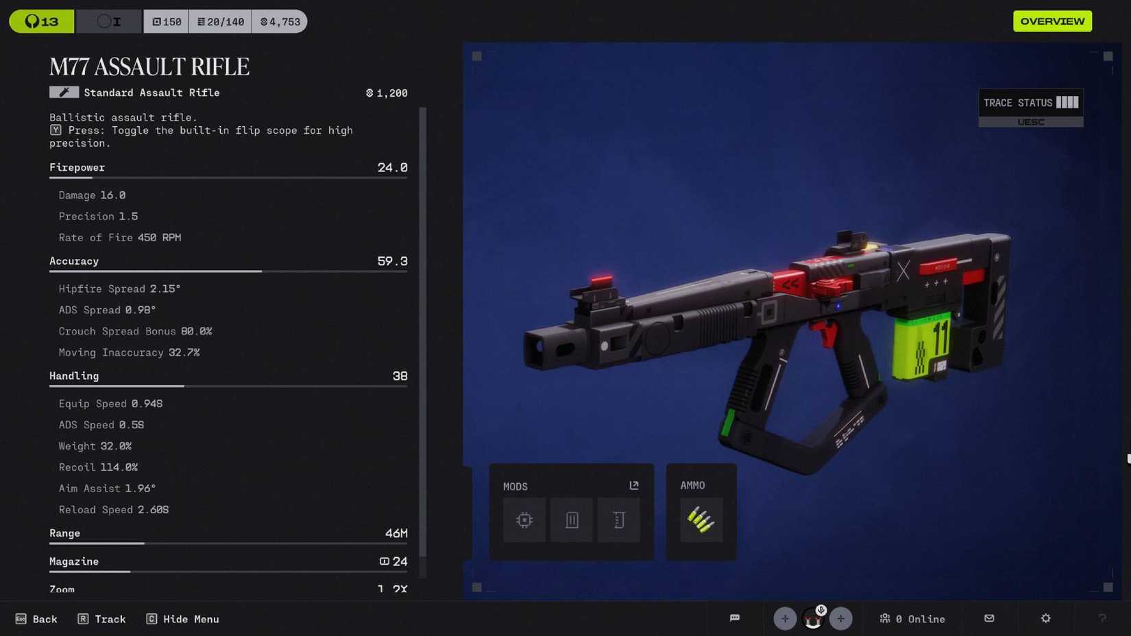 The M77 assault rifle in Marathon.