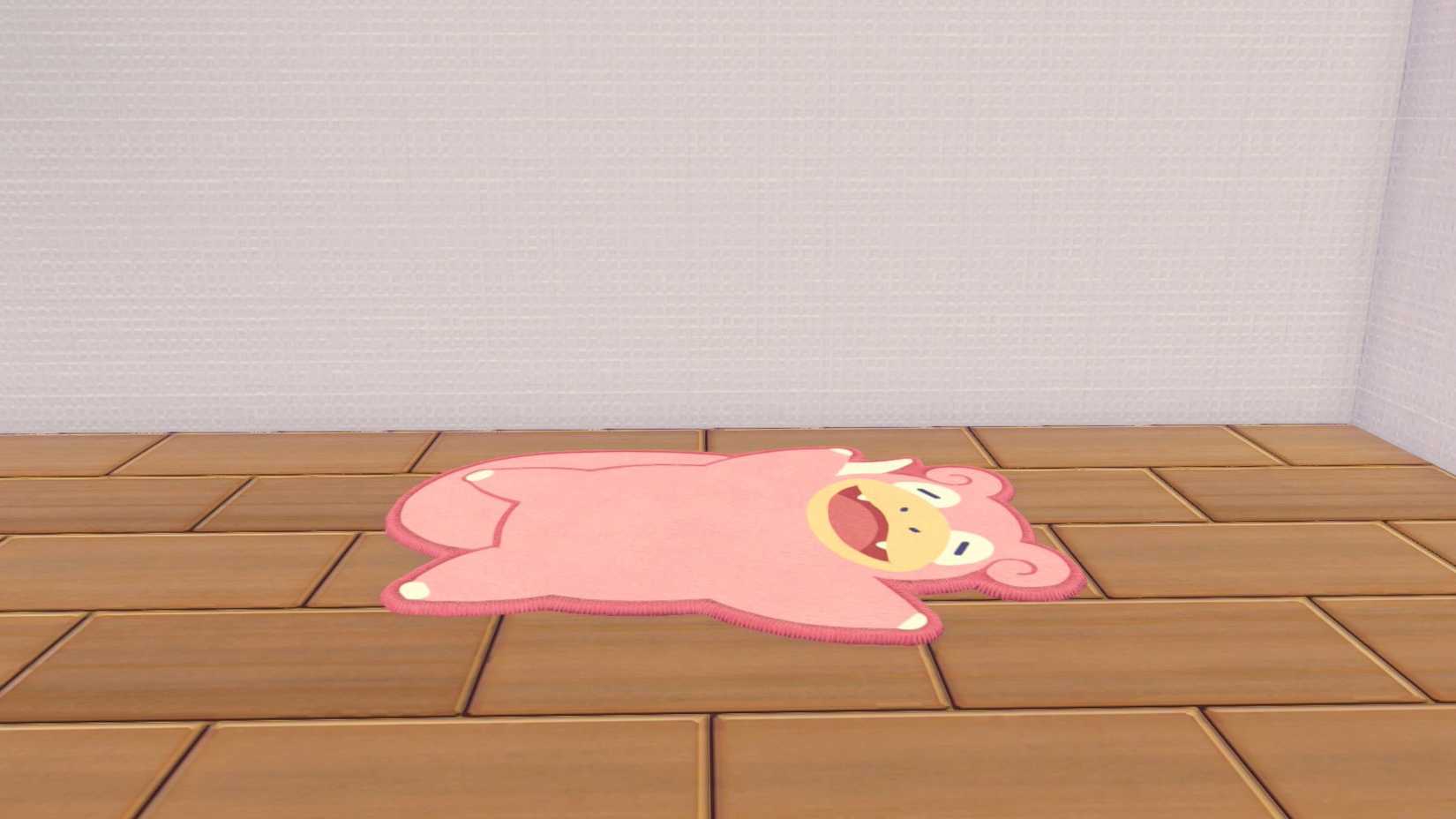 A rug that resembles Slowpoke in Pokopia.