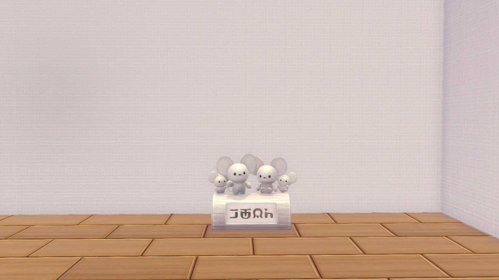 A stone Tandemaus statue in Pokopia.