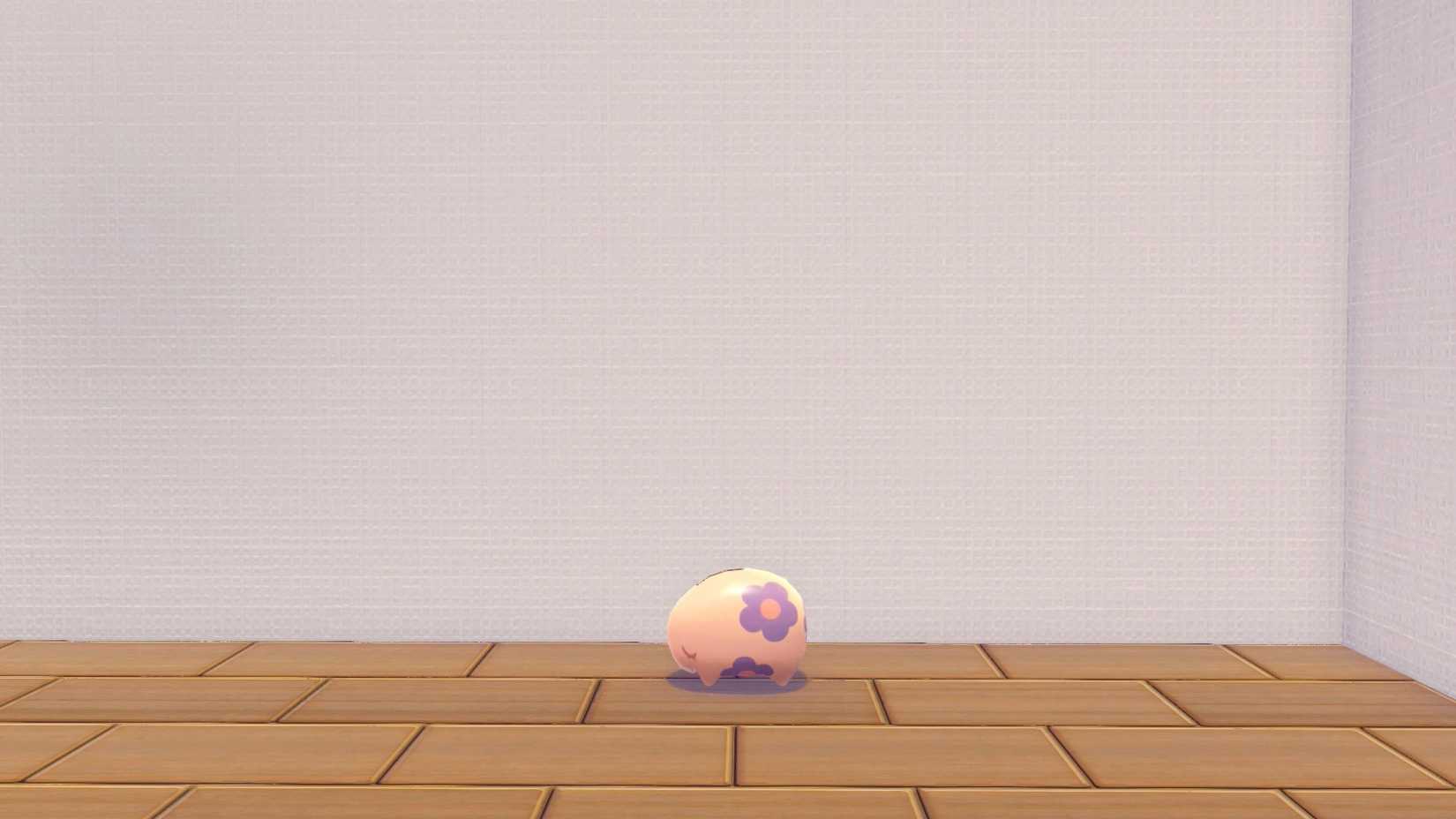 A tiny coin bank that looks like a Munna in Pokopia.