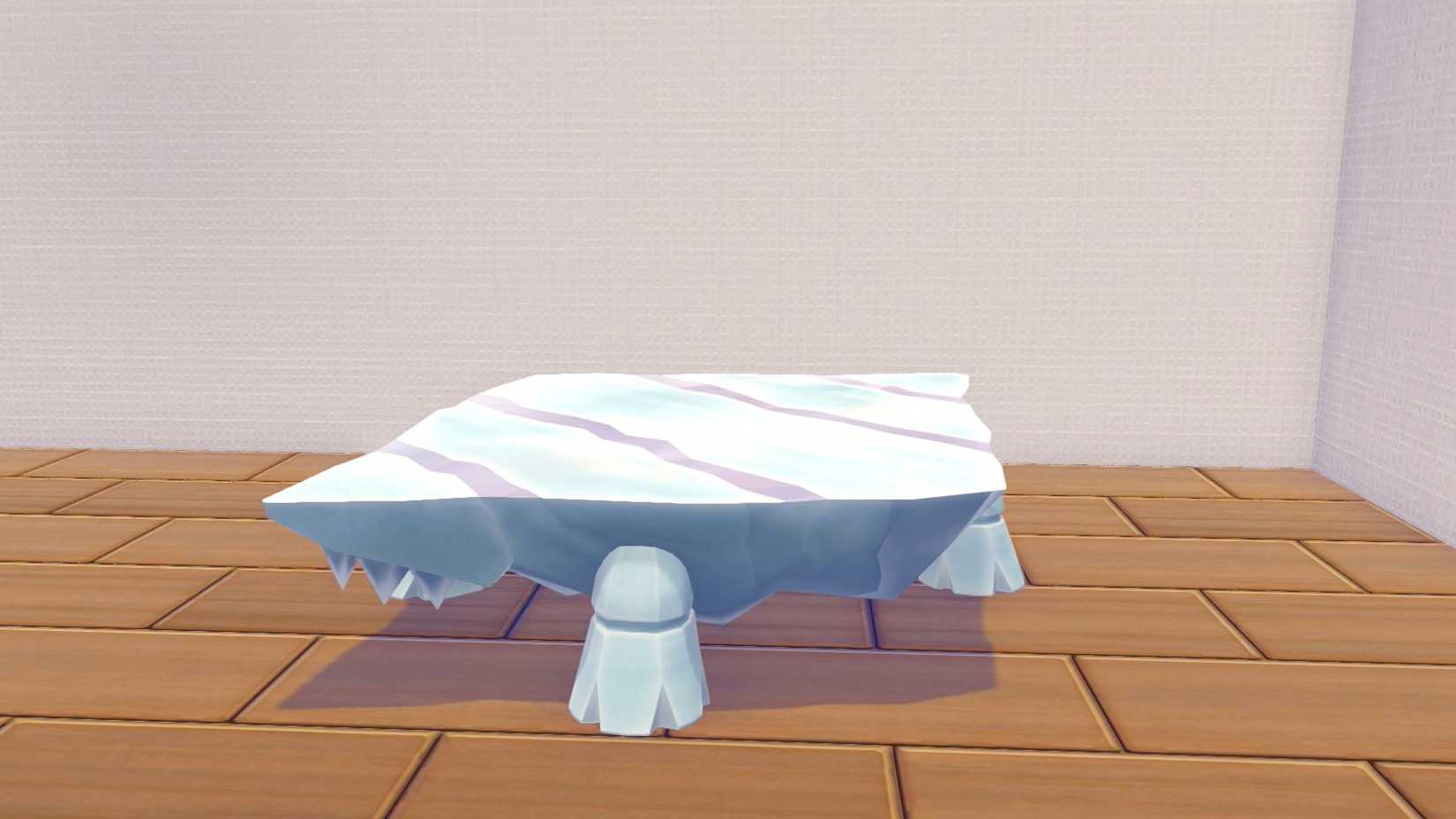 A table that resembles an Avalugg in Pokopia