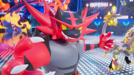 Incineroar poses in Pokemon Champions.