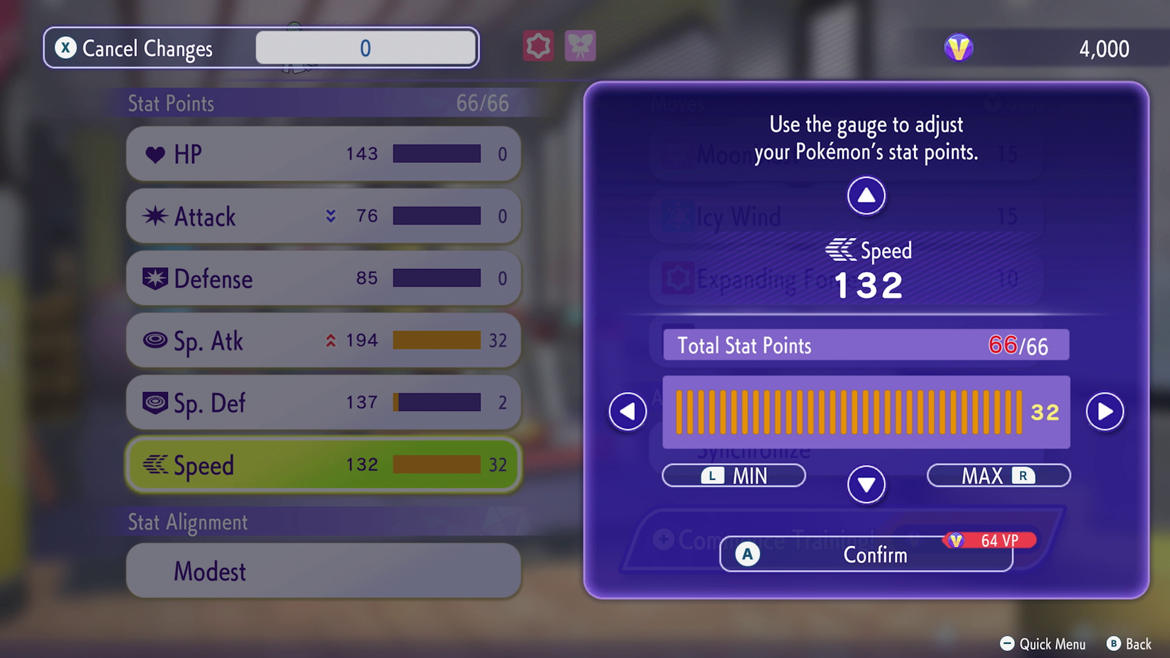 Pokemon champions stat points change