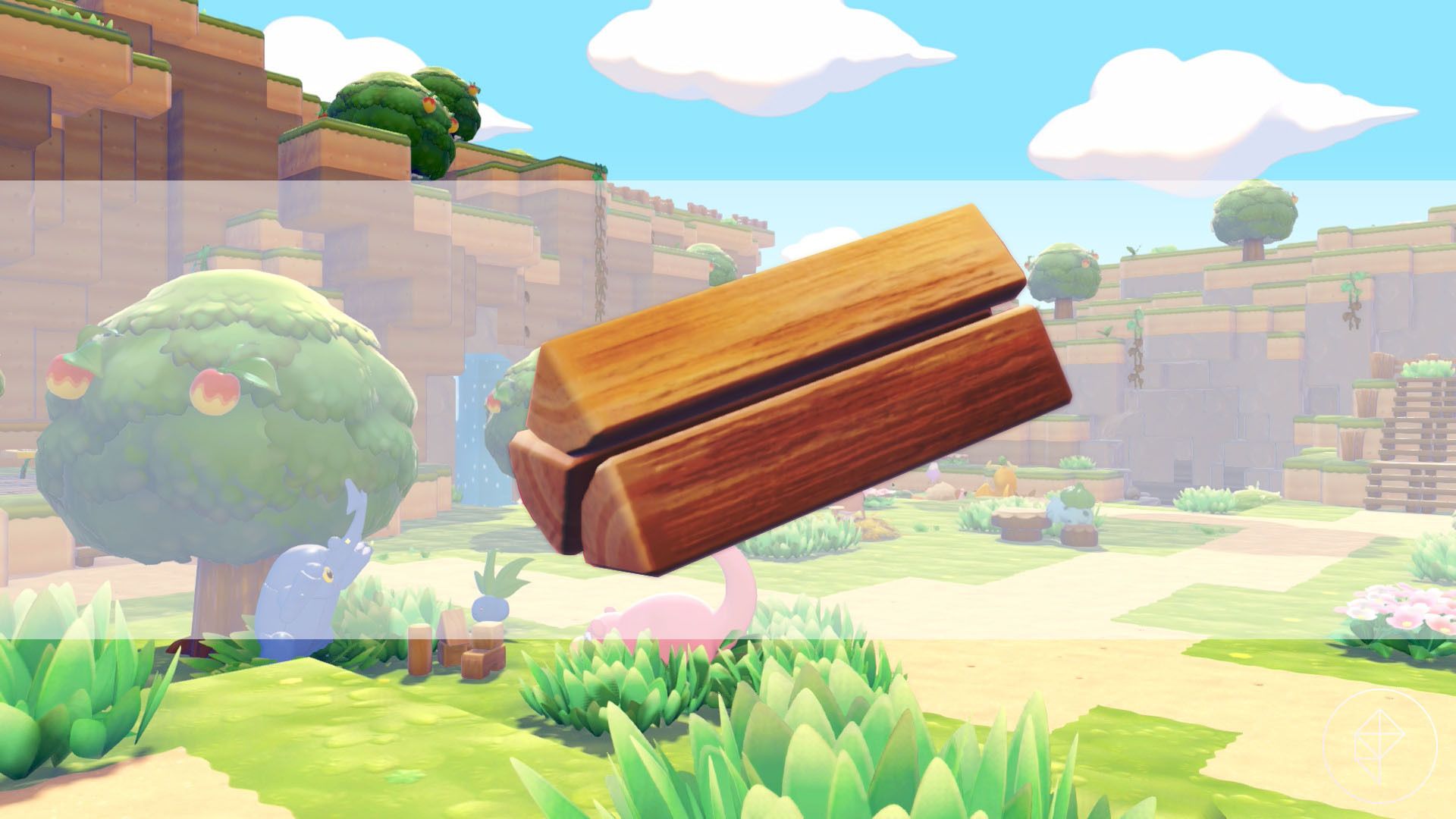 Some lumber from Pokopia, which is a bundle of three wooden beams