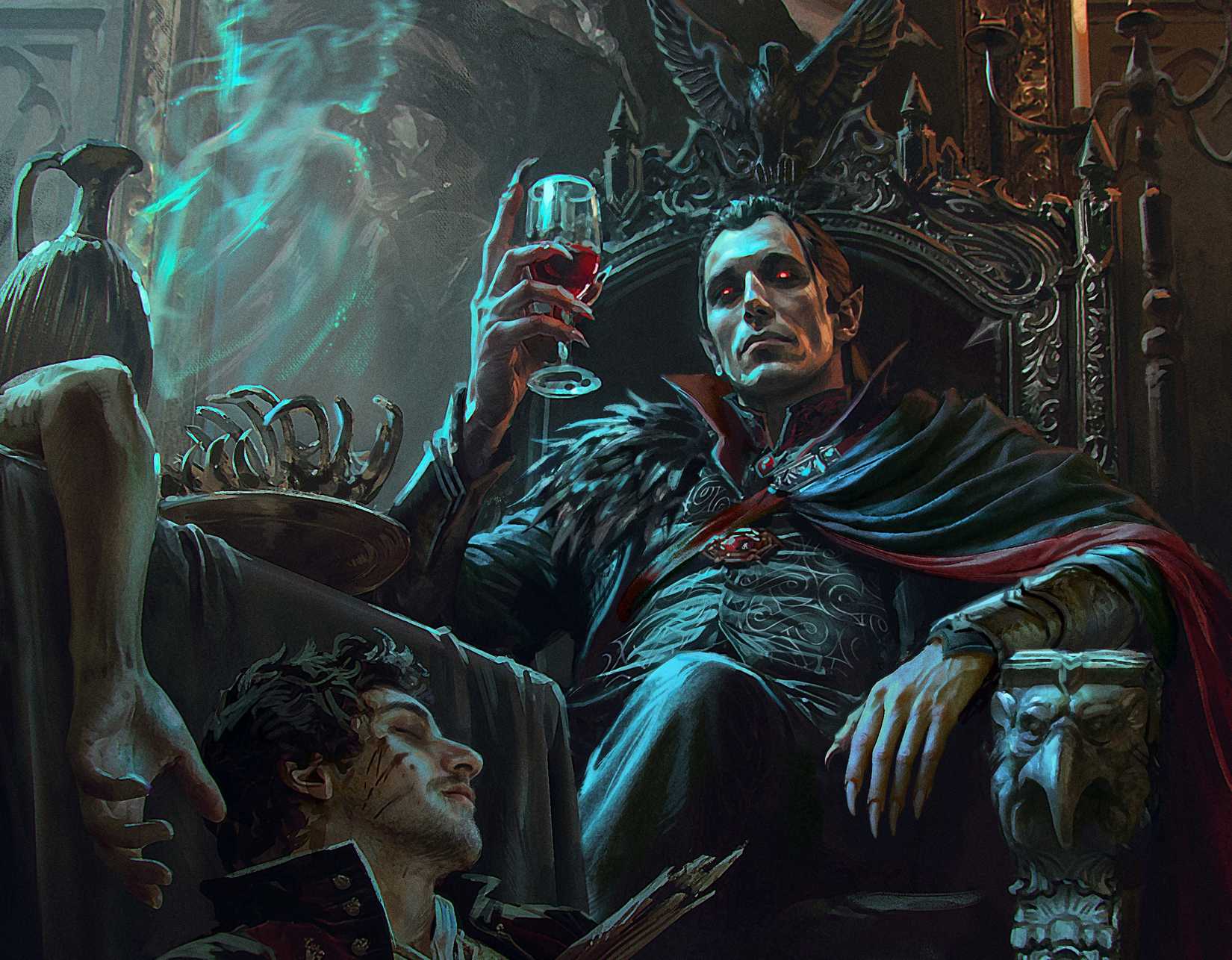Art featuring the D&D vampire lord Strahd