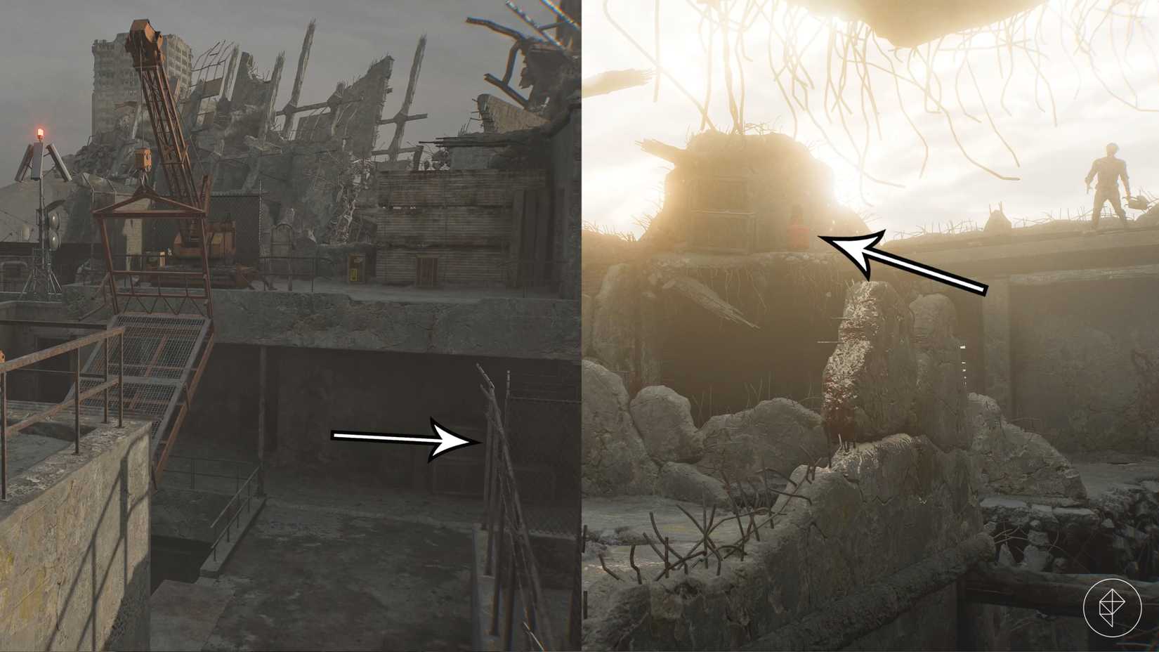 The escape route from Willis Tower in Resident Evil Requiem's East Raccoon City.