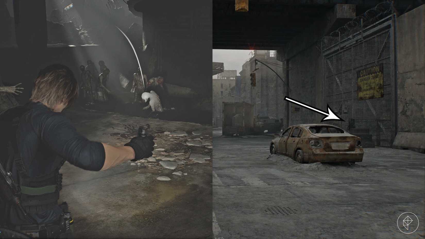 Leon returns to the detonator location in Resident Evil Requiem's East Raccoon City.