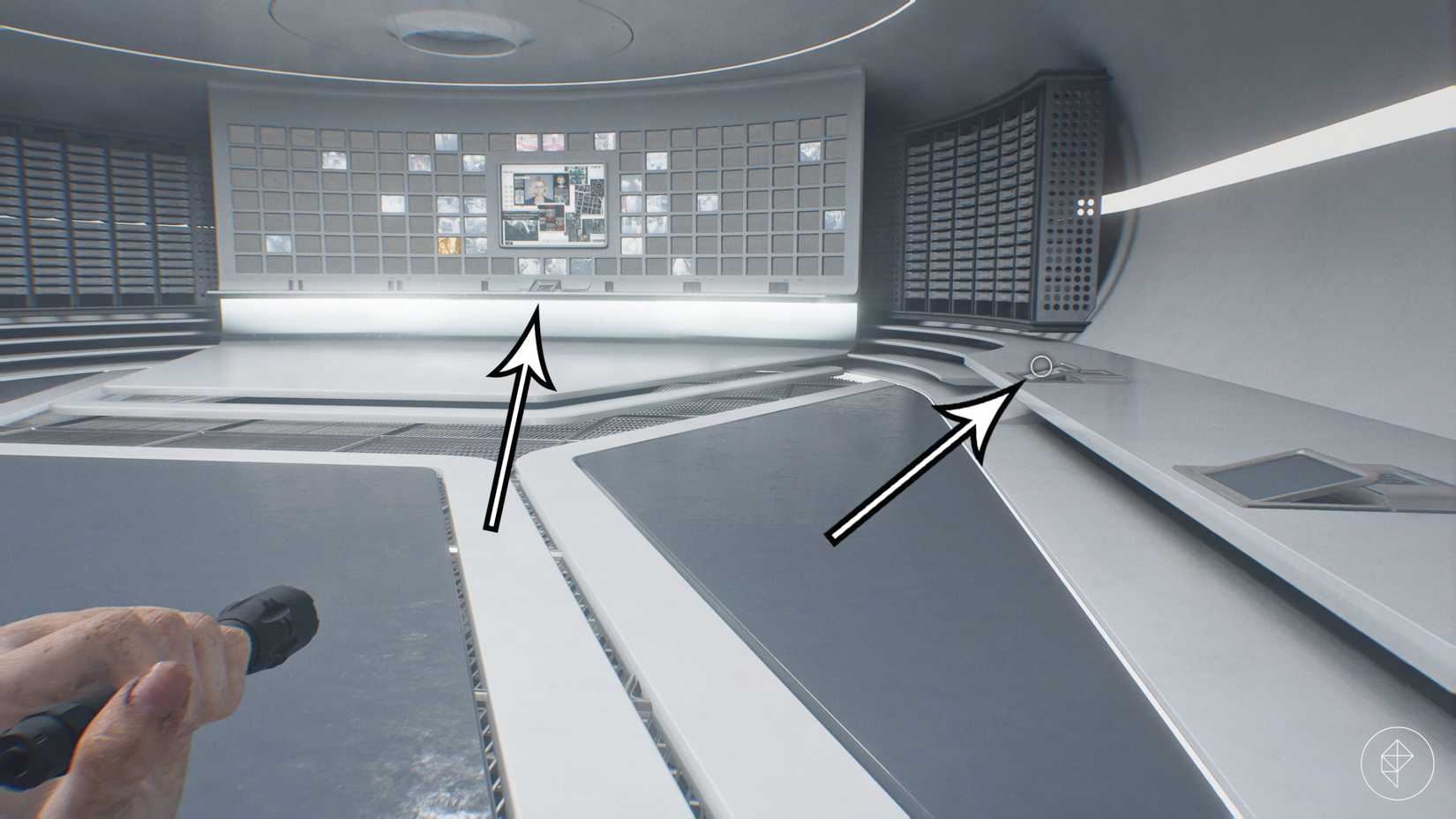 In Resident Evil Requiem, Grace finds a large monitor in ARK.