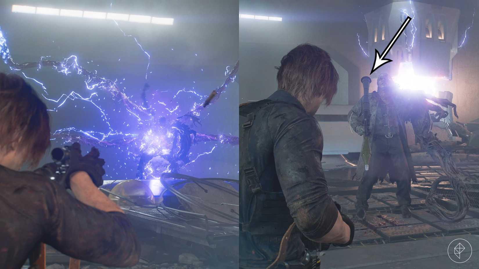 Leon fights the final boss in Resident Evil Requiem, Victor.