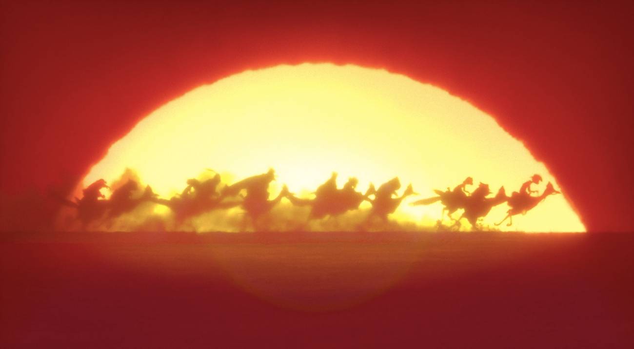 Rango and his posse riding into the sunset