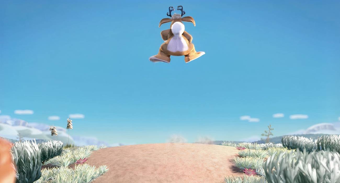 The jackalope hopping into the sunset