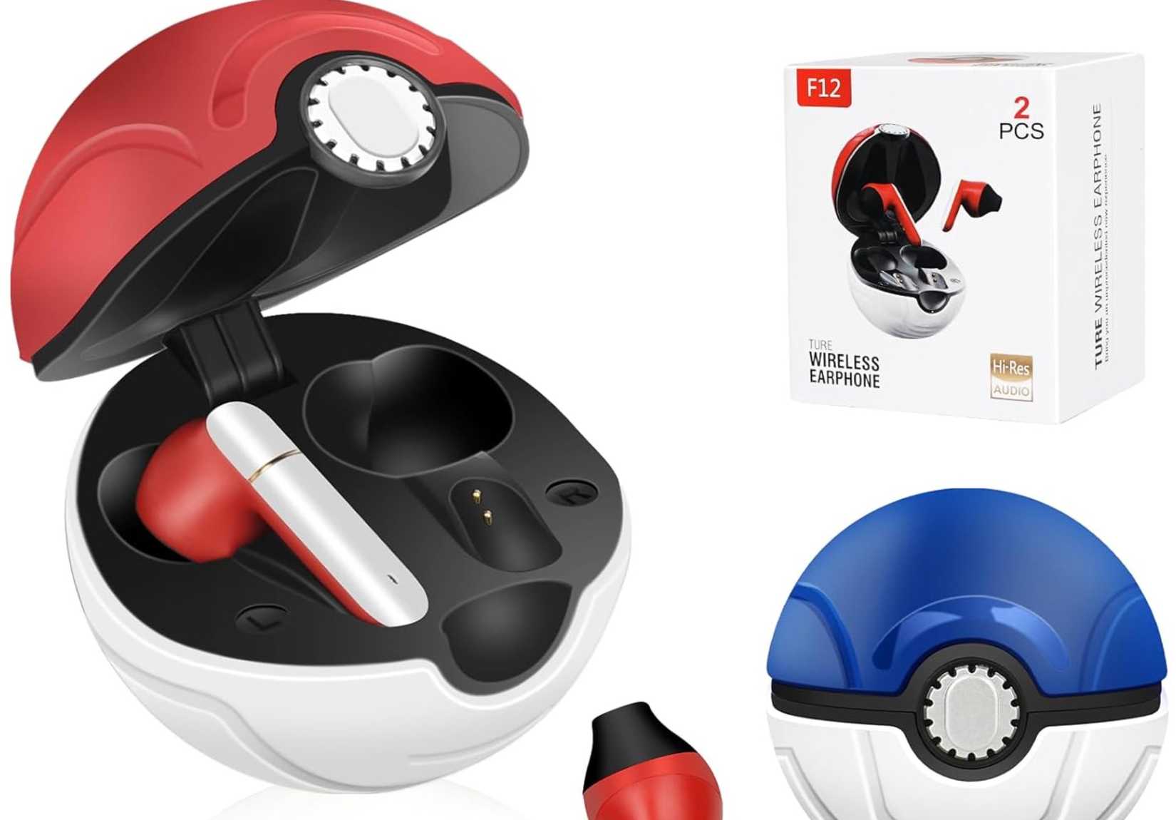 Pokeball inspired earbuds