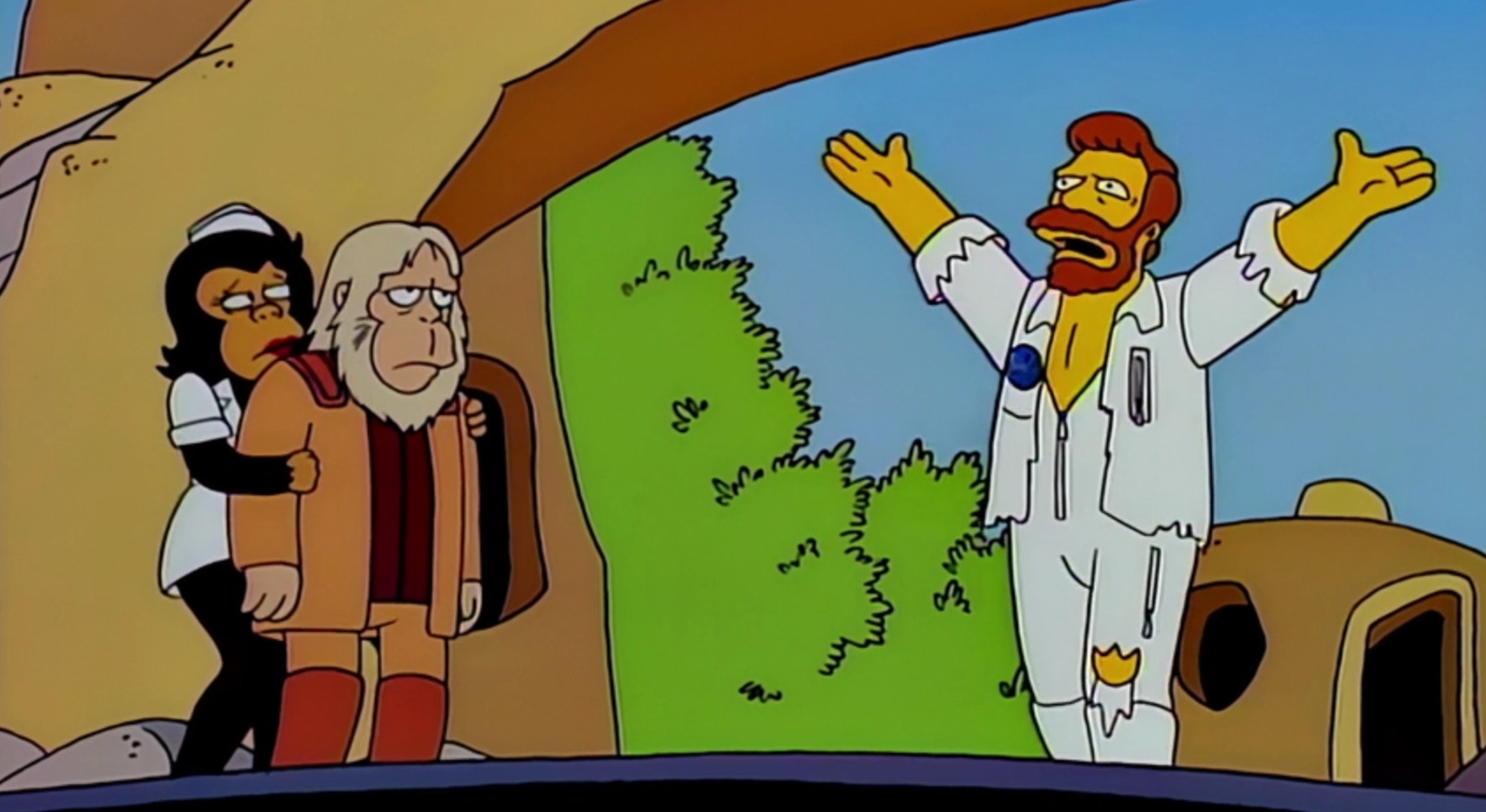 the simpsons planet of the apes