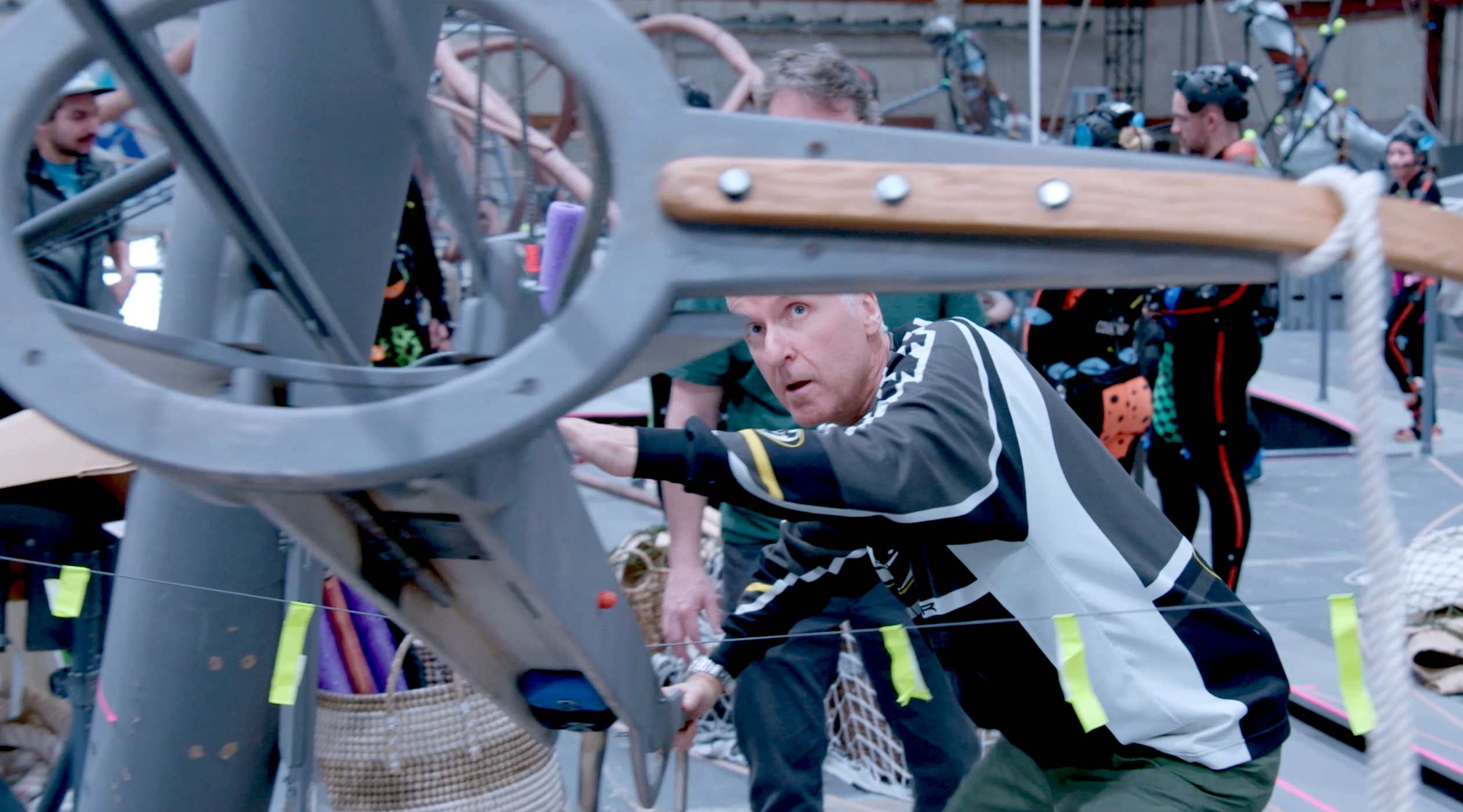 James Cameron firing a car-sized crossbow on the Avatar set is the boost we all need today