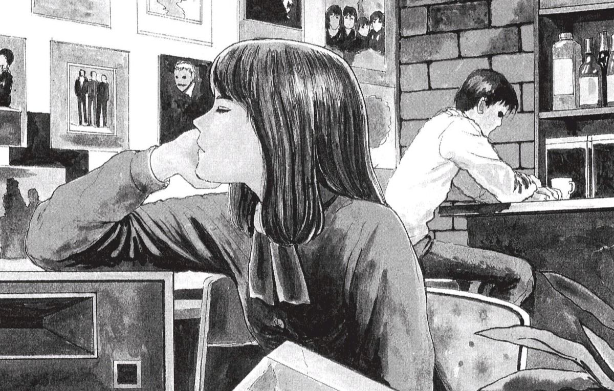 A young girl closes her eyes and listens to a vinyl record in In Old Records