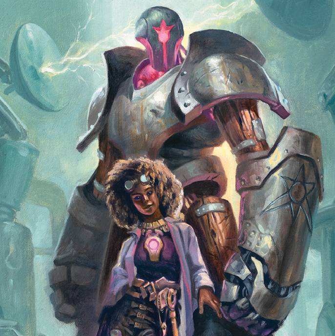 A Shield Guardian and an artificer in D&D