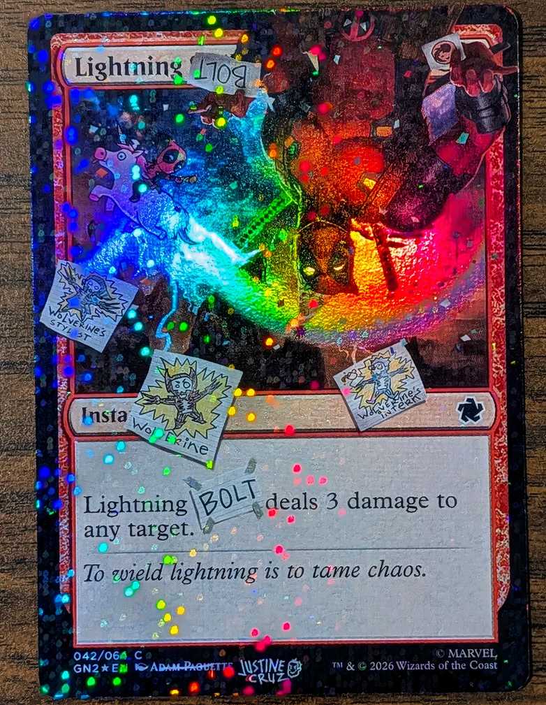 MTG Deadpool Secret Lair drop includes Sol Ring, Lightning Bolt, and more MTG Deadpool Secret Lair drop includes Sol Ring, Lightning Bolt, and more