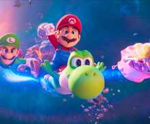Mario and friends navigating the cosmos