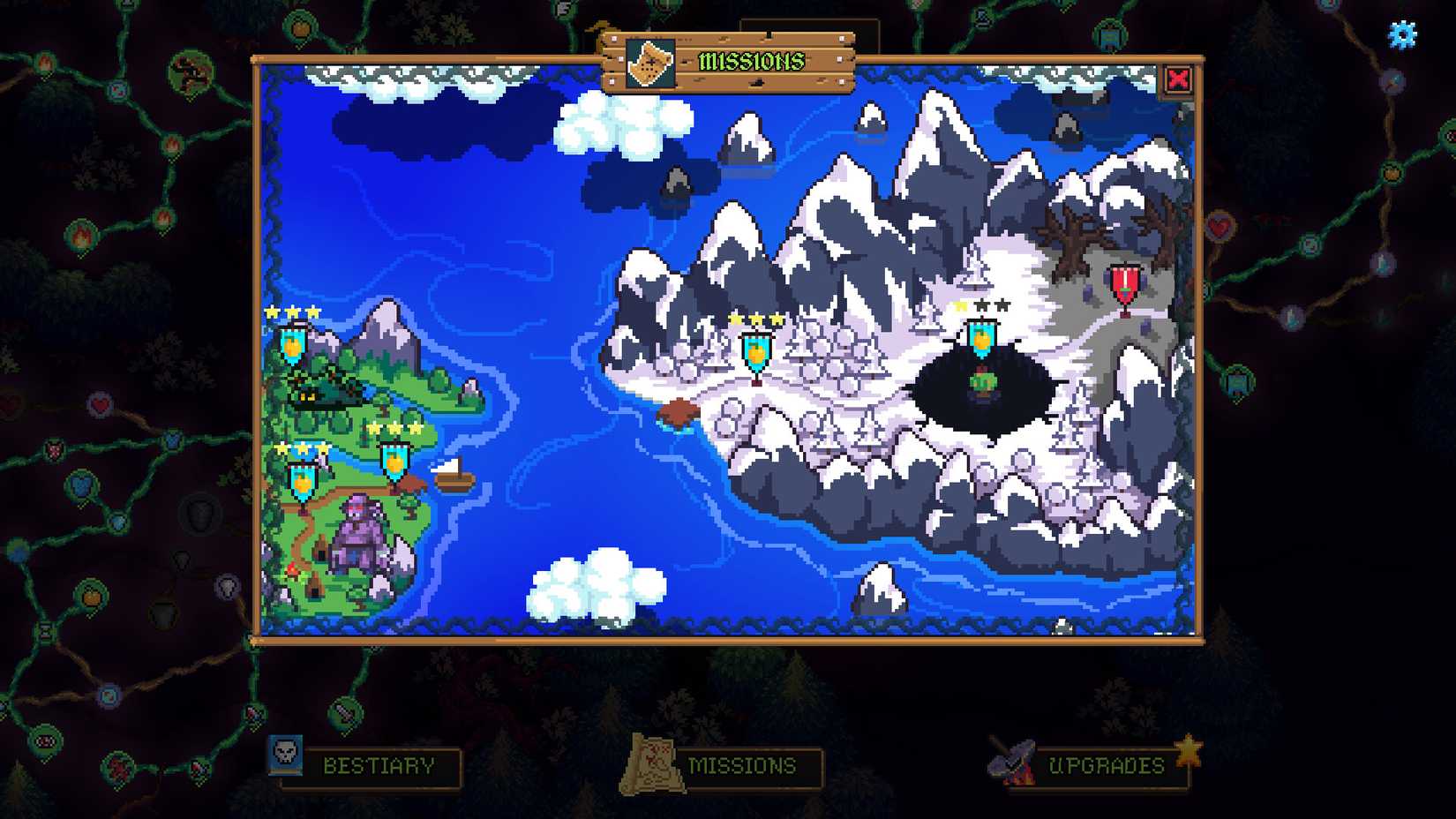 The map view of Tangy TD, a viral Steam tower defense game. 