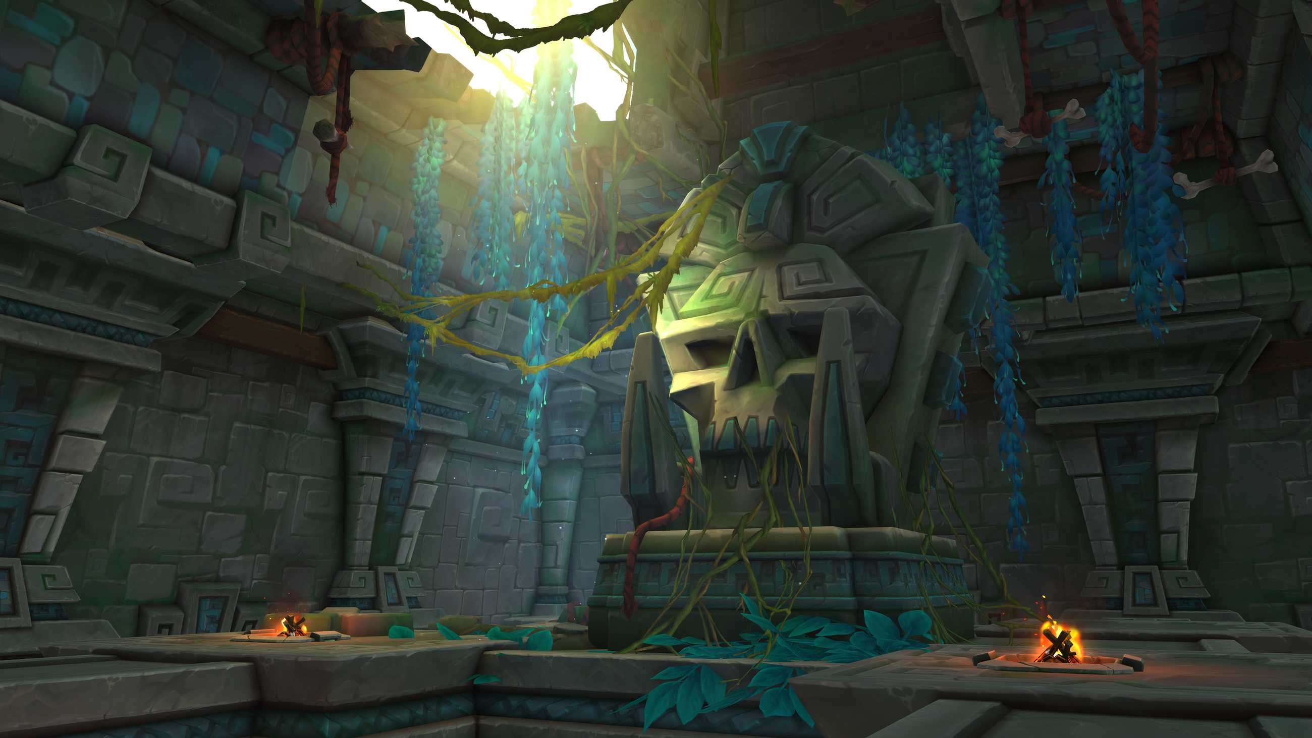 an overgrown troll temple in WoW Midnight