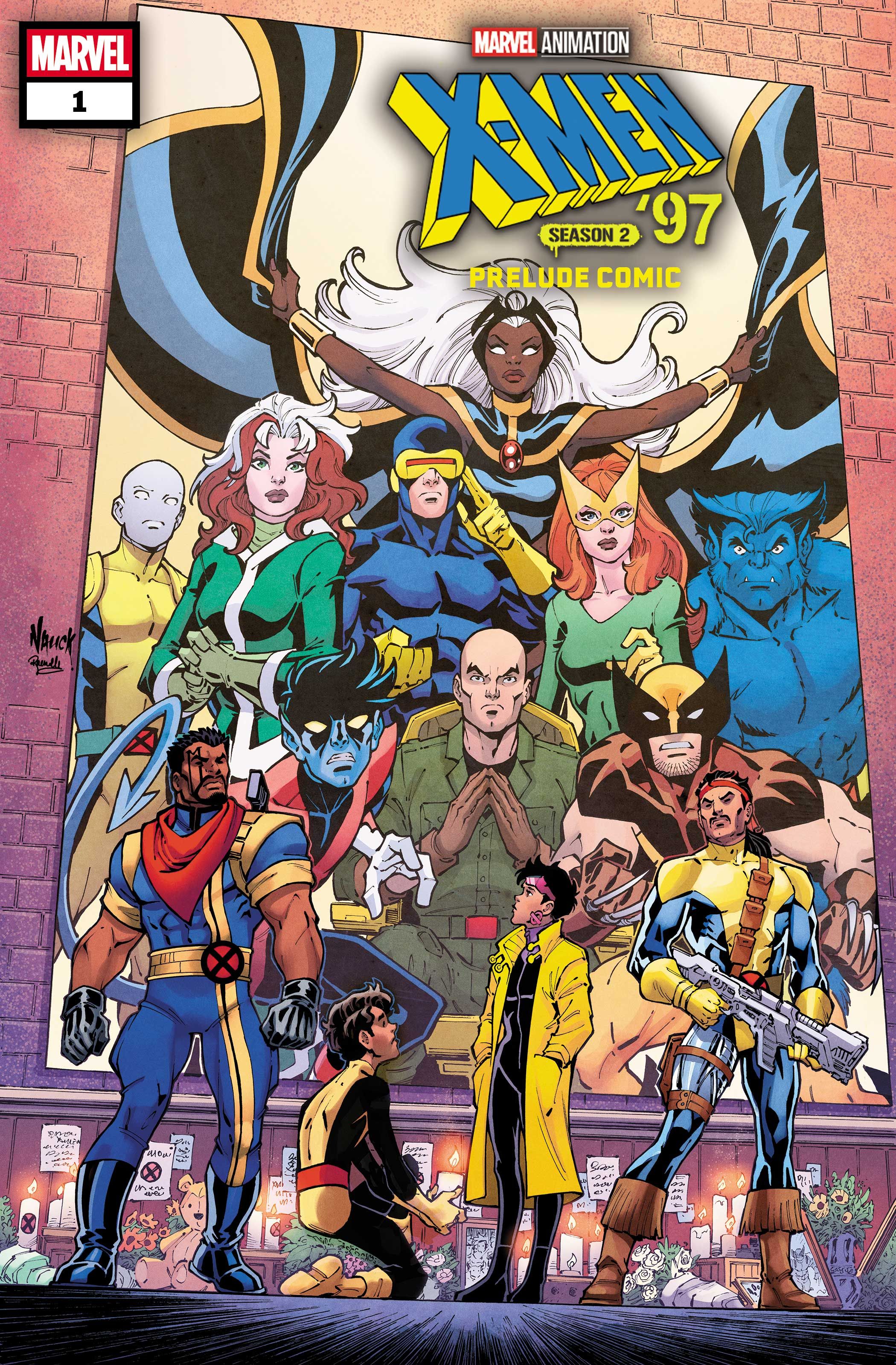 The mutants of X-Men 97 season 2 posing in front of a poster