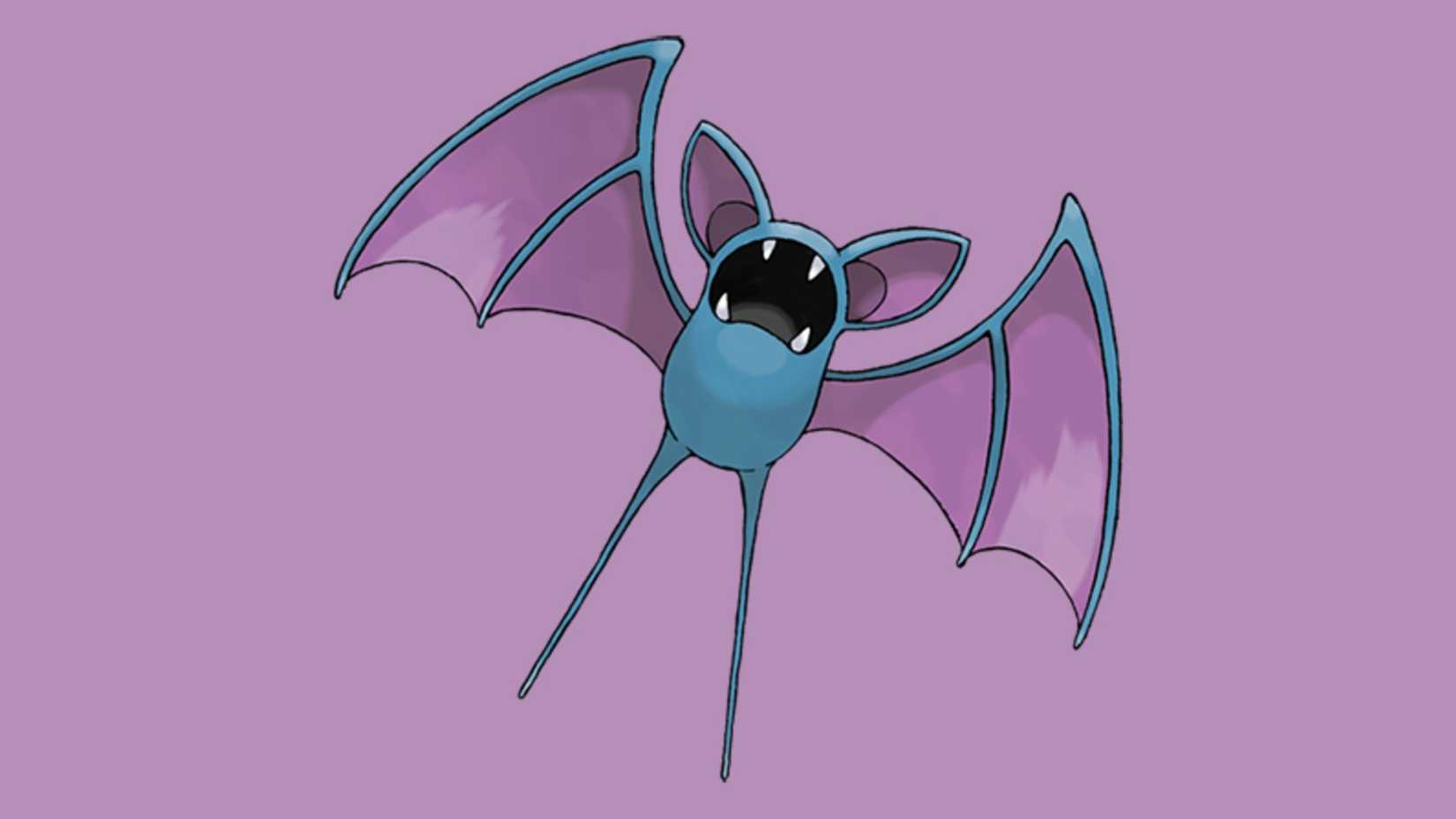 Zubat on a light purple background