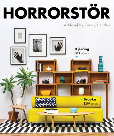 A book cover depicting normal looking furniture and several very scary photographs