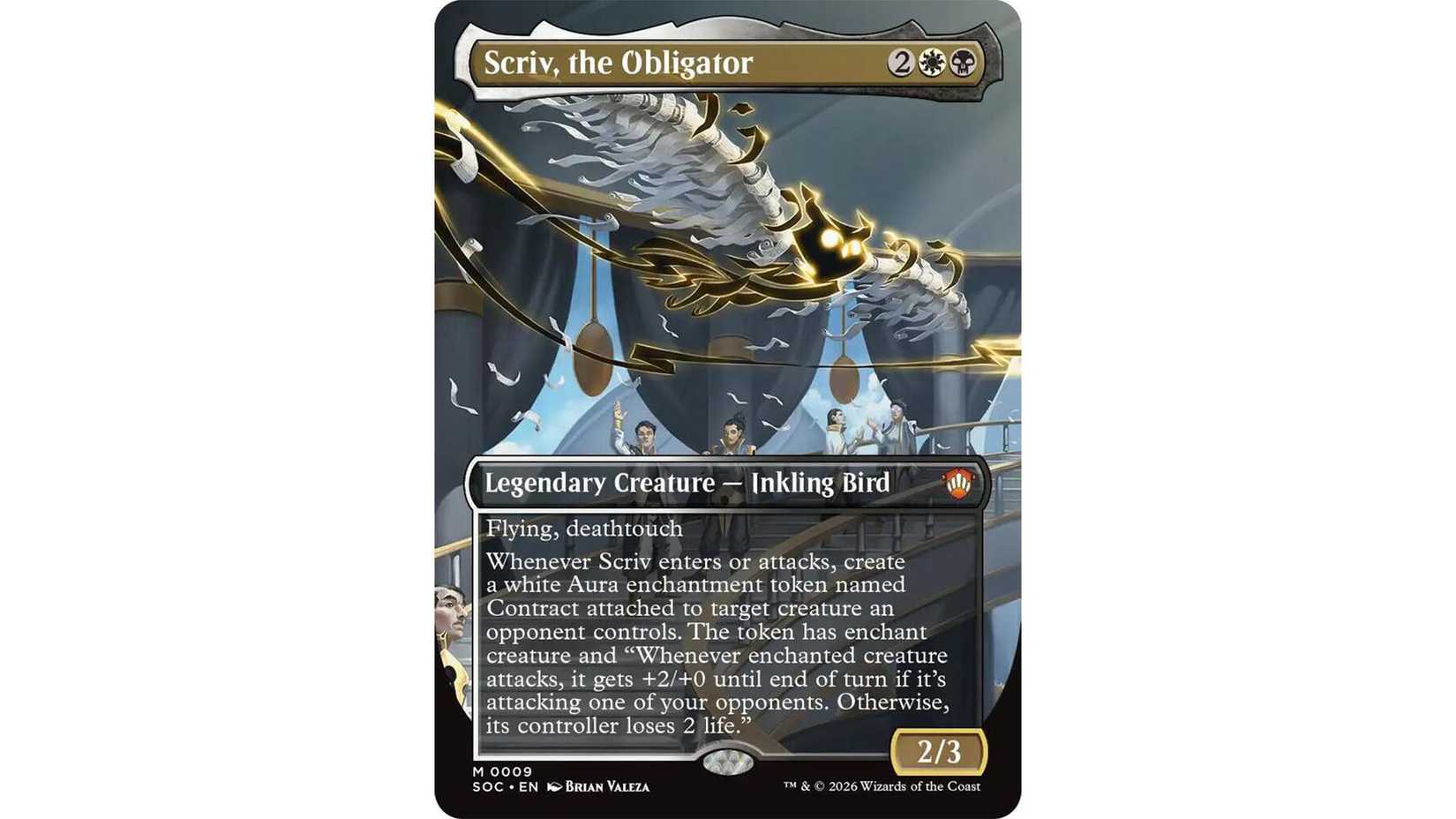 Scriv, the Obligator on a white background