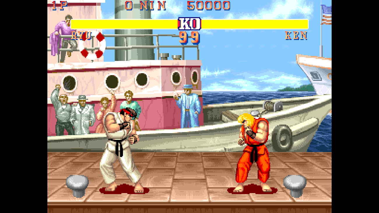 Ryu and Ken face off in Street Fighter 2