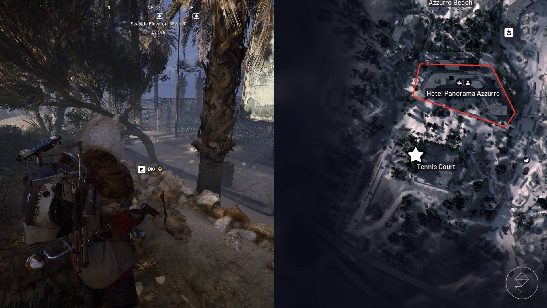 Finding the buried object at the Tennis Court in Arc Raiders