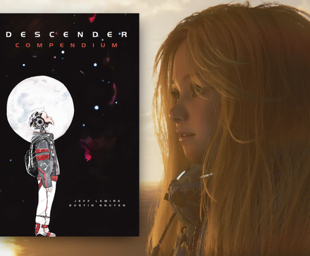 Banner showing Descender cover and Pragmata screenshot