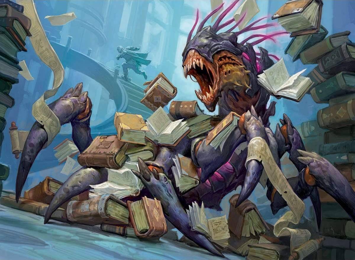 Bury-in-Books-Strixhaven-MtG-Art