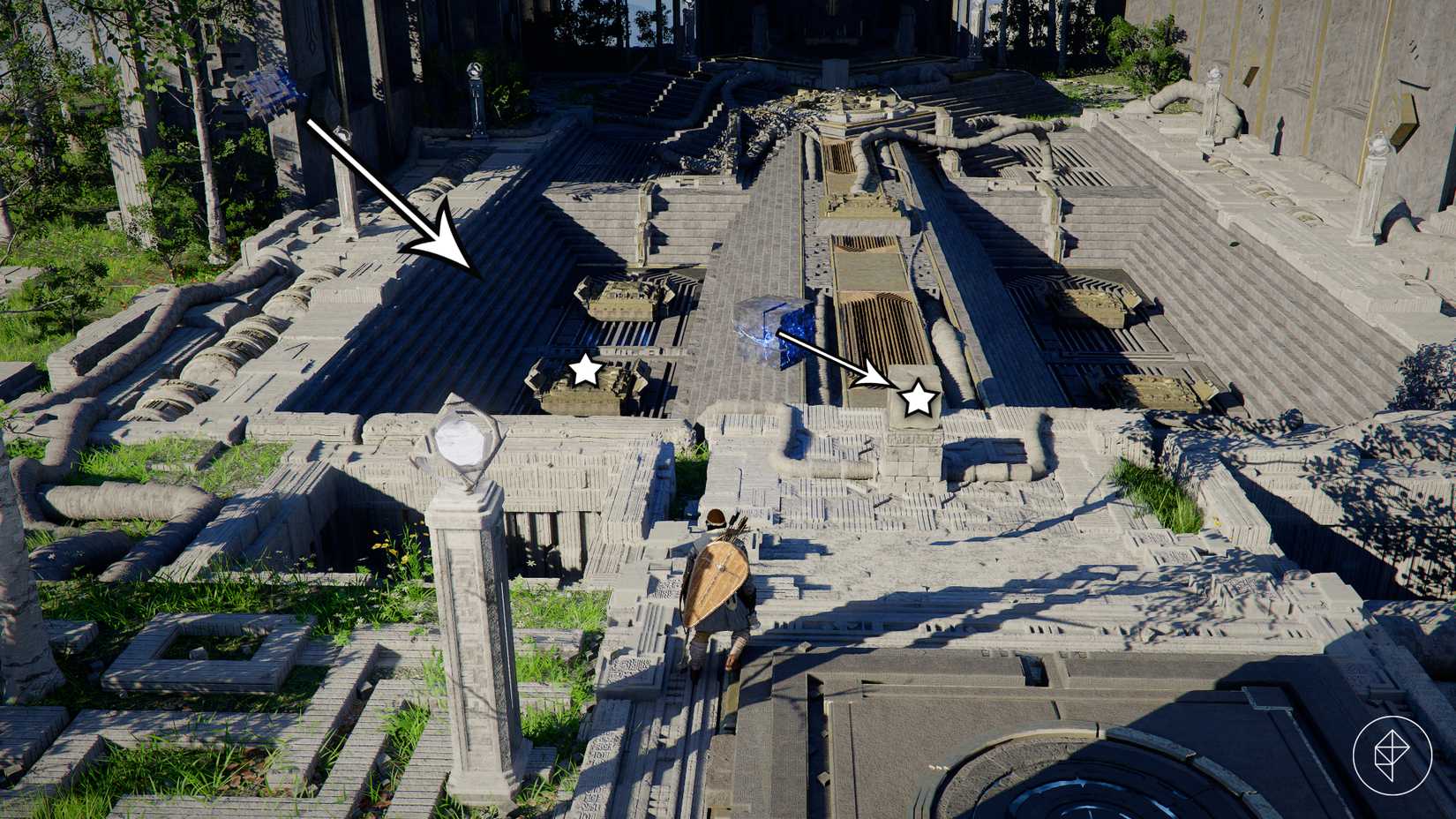 The first part of the Altar of Solitude abyss puzzle solution in Crimson Desert.