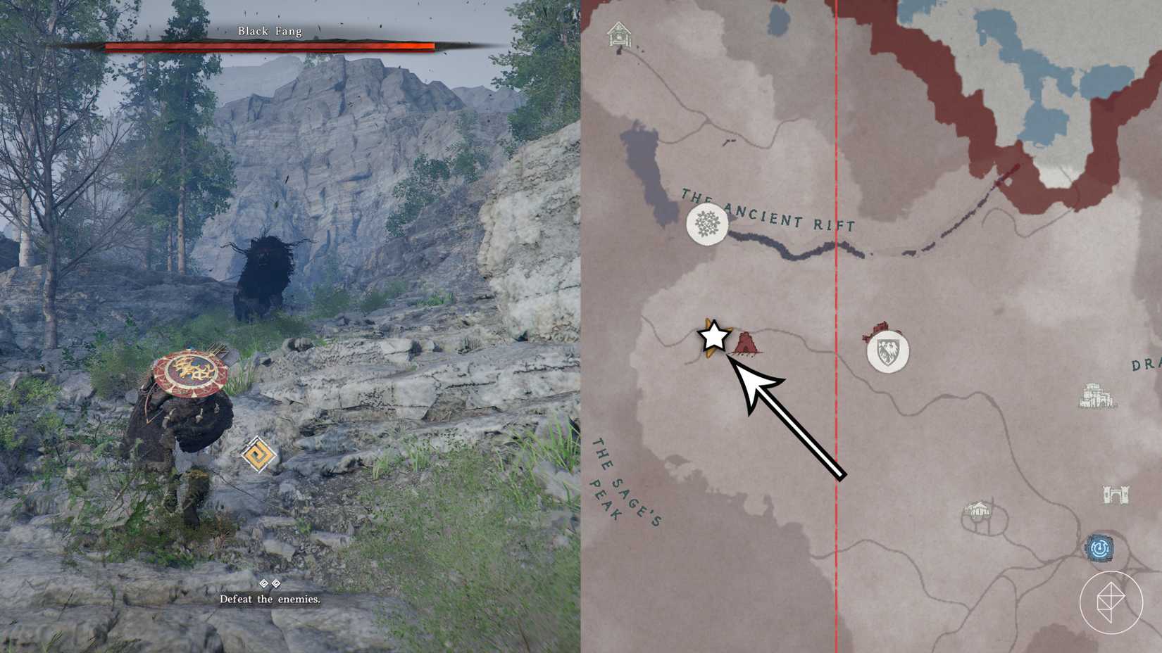 Black Fang's second location in Crimson Desert.