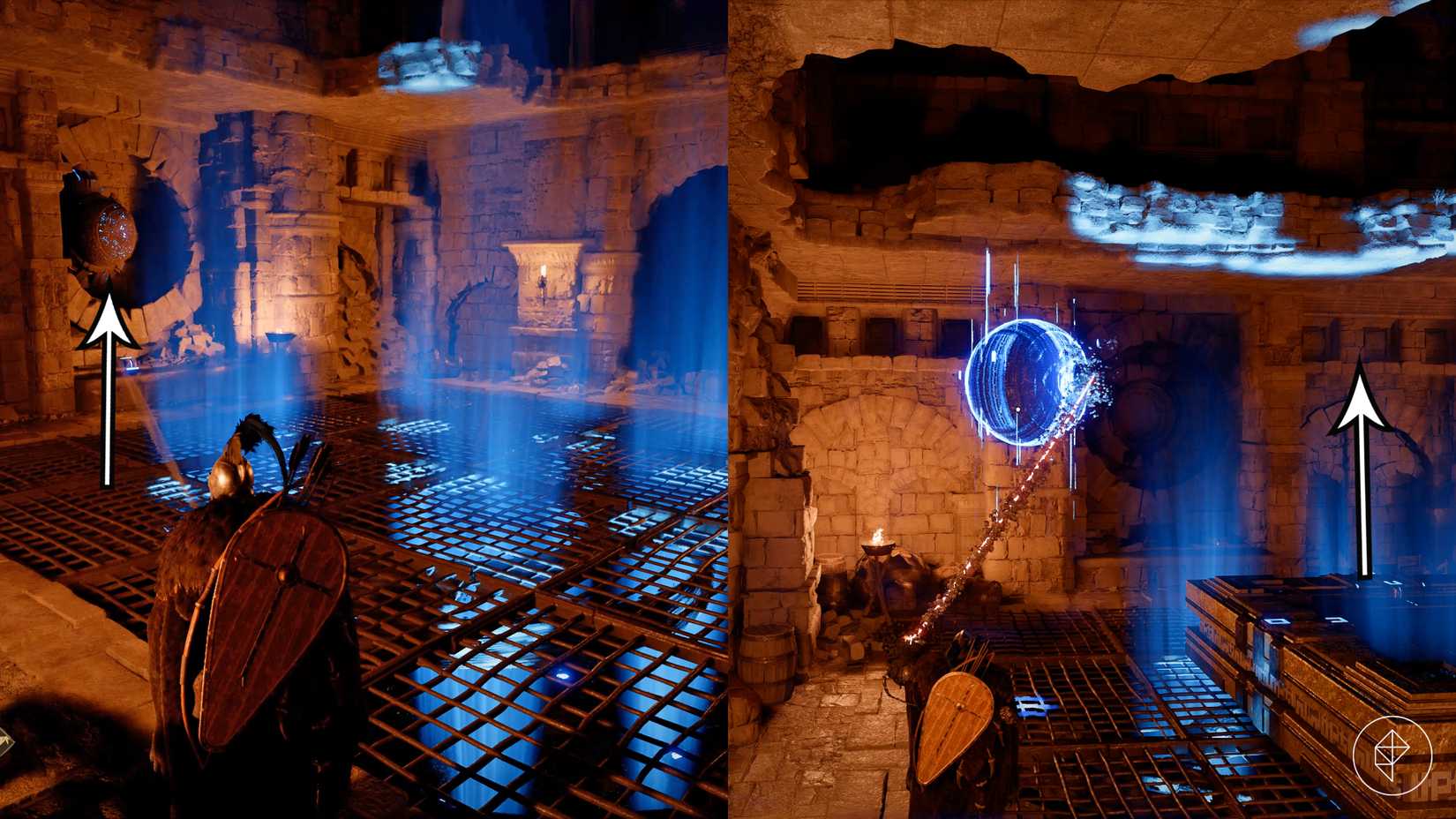 Kliff summons the elevator in the Spire of Soaring in Crimson Desert.