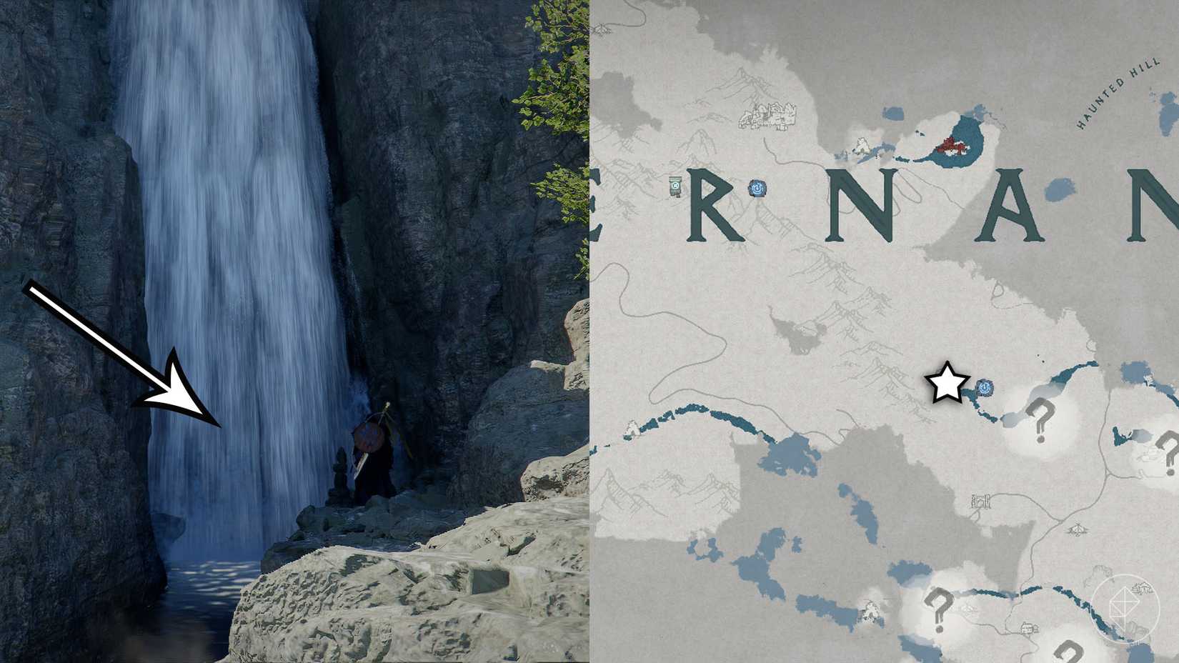 A montage showing the location of the Fallen Kingdom gloves